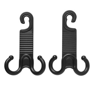 PROPLUS κρεμάστρα αυτοκινήτου 240179 για το προσκέφαλο, μαύρη, 2τμχ