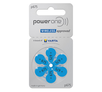 POWER ONE μπαταρίες ακουστικών βαρηκοΐας P675, mercury free, 1.45V, 6τμχ