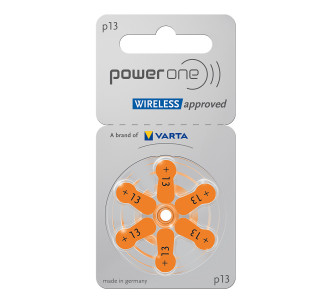 POWER ONE μπαταρίες ακουστικών βαρηκοΐας P13, mercury free, 1.45V, 6τμχ