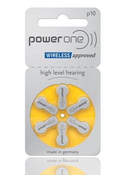 POWER ONE μπαταρίες ακουστικών βαρηκοΐας P10, mercury free, 1.45V, 6τμχ