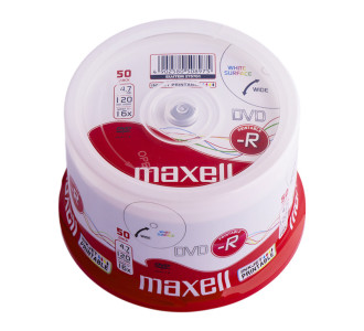 MAXELL DVD-R 275701, 4.7GB, 120min, 16x speed, printable, Cake 50τμχ