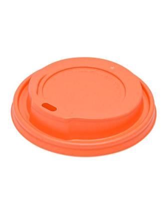 Καπάκι πιπίλα για ποτήρι, 16oz, πορτοκαλί, 100τμχ