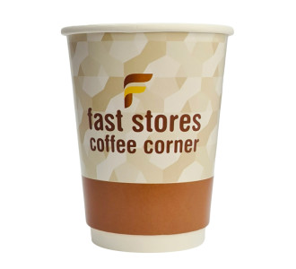 FAST STORES COFFEE CORNER χάρτινα ποτήρια καφέ 16oz, χωρίς καπάκι, 20τμχ