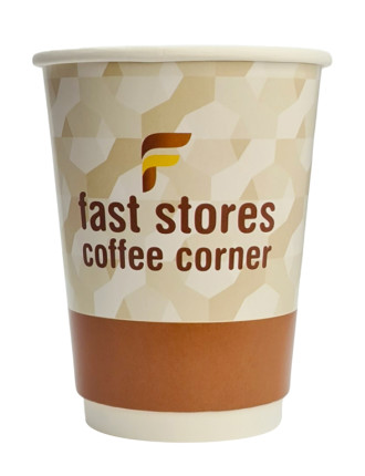 FAST STORES COFFEE CORNER χάρτινα ποτήρια καφέ 16oz, χωρίς καπάκι, 20τμχ