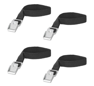 PROPLUS ιμάντες πρόσδεσης 321285 με μεταλλική αγκράφα, 40cm, μαύρο, 4τμχ