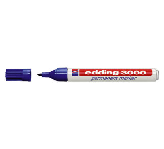 EDDING ανεξίτηλος μαρκαδόρος 3000, 1.5-3mm, επαναγεμιζόμενος, μπλε EDDING ανεξίτηλος μαρκαδόρος 3000, 1.5-3mm, επαναγεμιζόμενος, μπλε