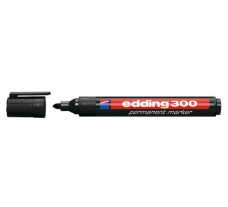 EDDING ανεξίτηλος μαρκαδόρος 300, 1.5-3mm, επαναγεμιζόμενος, μαύρος