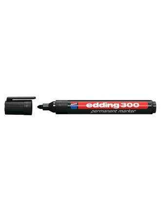 EDDING ανεξίτηλος μαρκαδόρος 300, 1.5-3mm, επαναγεμιζόμενος, μαύρος