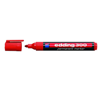EDDING ανεξίτηλος μαρκαδόρος 300, 1.5-3mm, επαναγεμιζόμενος, κόκκινος EDDING ανεξίτηλος μαρκαδόρος 300, 1.5-3mm, επαναγεμιζόμενος, κόκκινος