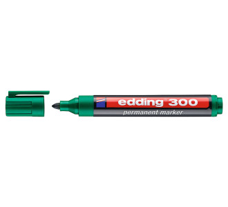 EDDING ανεξίτηλος μαρκαδόρος 300, 1.5-3mm, επαναγεμιζόμενος, πράσινος