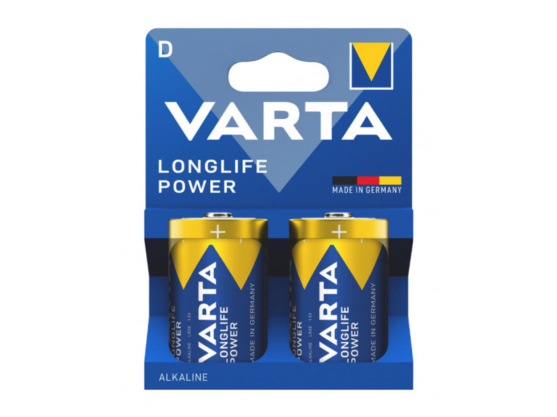 VARTA αλκαλικές μπαταρίες Longlife Power, D/LR20, 1.5V, 2τμχ