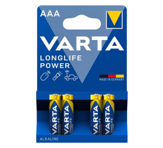 VARTA αλκαλικές μπαταρίες Longlife Power, AAA/LR03, 1.5V, 4τμχ VARTA αλκαλικές μπαταρίες Longlife Power, AAA/LR03, 1.5V, 4τμχ