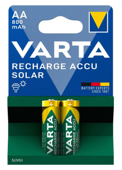VARTA επαναφορτιζόμενες μπαταρίες λιθίου Solar, AA, 800mAh, 1.2V, 2τμχ
