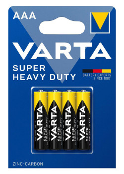 VARTA μπαταρίες Zinc Carbon Super Heavy Duty, AAA/R03, 1.5V, 4τμχ