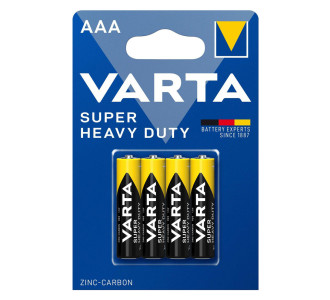 VARTA μπαταρίες Zinc Carbon Super Heavy Duty, AAA/R03, 1.5V, 4τμχ VARTA μπαταρίες Zinc Carbon Super Heavy Duty, AAA/R03, 1.5V, 4τμχ