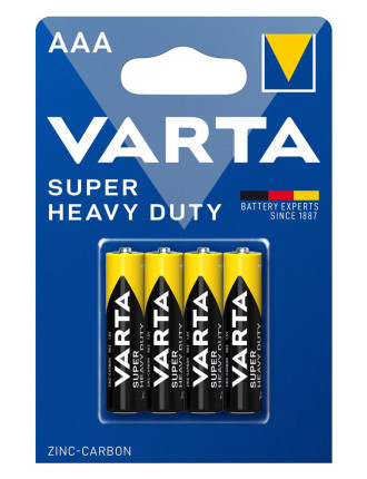 VARTA μπαταρίες Zinc Carbon Super Heavy Duty, AAA/R03, 1.5V, 4τμχ