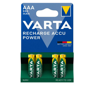 VARTA επαναφορτιζόμενες μπαταρίες λιθίου, AAA, 550mAh, 1.2V, 4τμχ