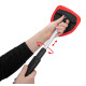 HEYNER βούρτσα με πανί μικροϊνών 407630, πτυσσόμενη έως 50cm, μαύρη/κόκκινη