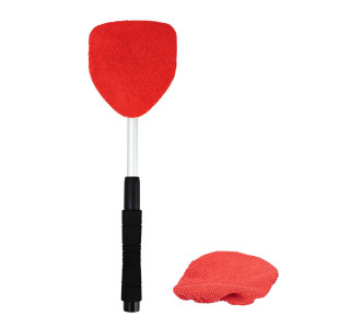 HEYNER βούρτσα με πανί μικροϊνών 407630, πτυσσόμενη έως 50cm, μαύρη/κόκκινη