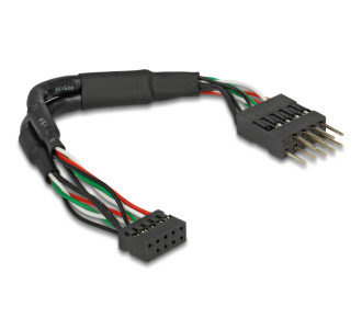 DELOCK καλώδιο USB 2.0 10-pin 2mm σε 2.54mm 41977, 480 Mbps, 12cm