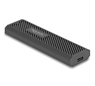DELOCK θήκη για M.2 NVMe PCIe/SATA SSD 42031, 20Gbps, tool free, μαύρη