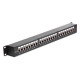 DELOCK patch panel 43295, 19"/1U, CAT 6, 24x coupler RJ45 ports, μαύρο