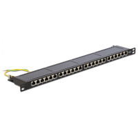 DELOCK patch panel 43316 για rack 19", 0.5U, 24 θυρών, CAT 6, μαύρο DELOCK patch panel 43316 για rack 19", 0.5U, 24 θυρών, CAT 6, μαύρο