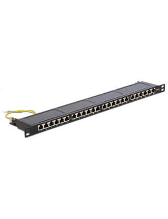 DELOCK patch panel 43316 για rack 19", 0.5U, 24 θυρών, CAT 6, μαύρο DELOCK patch panel 43316 για rack 19", 0.5U, 24 θυρών, CAT 6, μαύρο