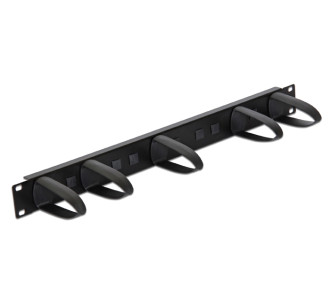 DELOCK cable management 43345 για rack 19"/1U, 5x γάντζοι, μαύρο