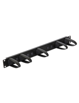 DELOCK cable management 43345 για rack 19"/1U, 5x γάντζοι, μαύρο