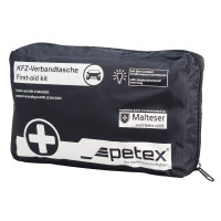 PETEX kit πρώτων βοηθειών για οχήματα 43930004, DIN 13164-2022, μαύρο PETEX kit πρώτων βοηθειών για οχήματα 43930004, DIN 13164-2022, μαύρο