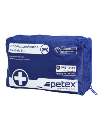 PETEX kit πρώτων βοηθειών για οχήματα 43930005, DIN 13164-2022, μπλε PETEX kit πρώτων βοηθειών για οχήματα 43930005, DIN 13164-2022, μπλε