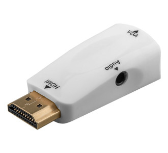 GOOBAY αντάπτορας HDMI σε VGA 44793 με 3.5mm, 1080p/60Hz, λευκός