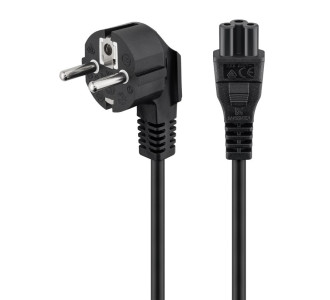 GOOBAY καλώδιο τροφοδοσίας 44877, γωνιακό, 0.75mm², 3m, μαύρο