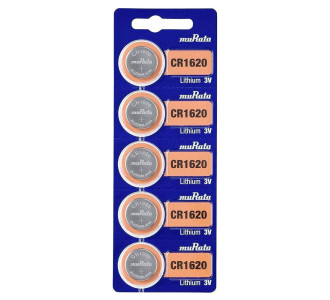 MURATA μπαταρίες λιθίου CR1620, 3V, 5τμχ MURATA μπαταρίες λιθίου CR1620, 3V, 5τμχ