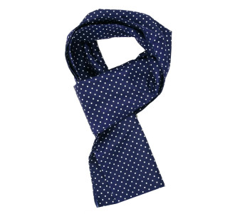 Μαντήλι λαιμού με τσαντάκι μεταφοράς 48836, 75 x 9cm, μπλε με dots