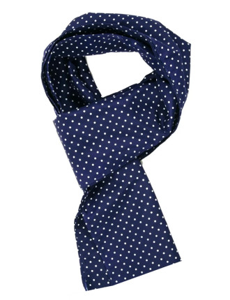 Μαντήλι λαιμού με τσαντάκι μεταφοράς 48836, 75 x 9cm, μπλε με dots Μαντήλι λαιμού με τσαντάκι μεταφοράς 48836, 75 x 9cm, μπλε με dots