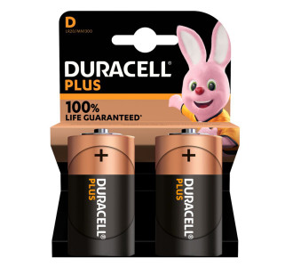 DURACELL αλκαλικές μπαταρίες Plus, D/LR20, 1.5V, 2τμχ