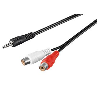 GOOBAY καλώδιο 3.5mm αρσενικό σε 2x θηλυκό RCA 50116, 1.5m, μαύρο