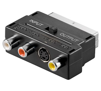 GOOBAY αντάπτορας SCART 21-pin αρσενικό σε 3x RCA θηλυκό 50123, μαύρο GOOBAY αντάπτορας SCART 21-pin αρσενικό σε 3x RCA θηλυκό 50123, μαύρο