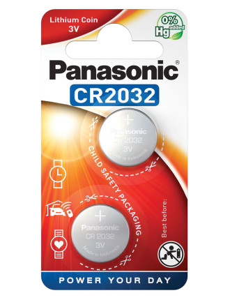 PANASONIC μπαταρία λιθίου, CR2032, 3V, 2τμχ