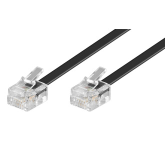 GOOBAY καλώδιο τηλεφώνου 50317, RJ11 6P4C, CCA, 3m, μαύρο