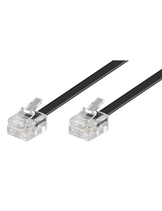 GOOBAY καλώδιο τηλεφώνου 50318, RJ11 6P4C, CCA, 6m, μαύρο GOOBAY καλώδιο τηλεφώνου 50318, RJ11 6P4C, CCA, 6m, μαύρο