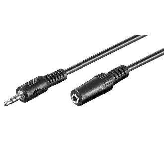 GOOBAY προέκταση καλωδίου ήχου 3.5mm 50431, 3-pin, 2m, μαύρο