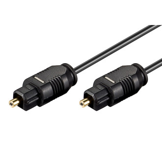 GOOBAY καλώδιο ήχου Toslink 50447, gold plated, 2.2mm, 2m, μαύρο