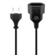 GOOBAY μπαλαντέζα προέκταση ρεύματος 50510, Europlug, 2x 0.75mm², 5m, μαύρη GOOBAY μπαλαντέζα προέκταση ρεύματος 50510, Europlug, 2x 0.75mm², 5m, μαύρη