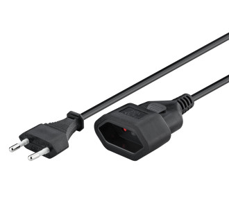GOOBAY μπαλαντέζα προέκταση ρεύματος 50510, Europlug, 2x 0.75mm², 5m, μαύρη
