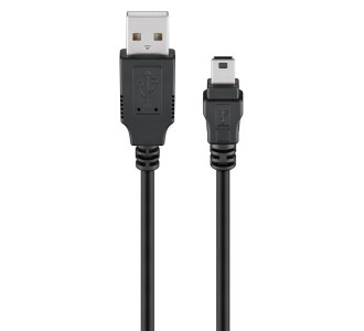 GOOBAY καλώδιο USB σε USB Mini 50768, copper, 480Mbps, 5V, 3m, μαύρο