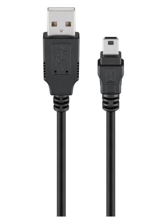 GOOBAY καλώδιο USB σε USB Mini 50768, copper, 480Mbps, 5V, 3m, μαύρο