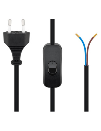 GOOBAY καλώδιο τροφοδοσίας 51350, 2x0.75mm², με διακόπτη, 1.5m, μαύρο GOOBAY καλώδιο τροφοδοσίας 51350, 2x0.75mm², με διακόπτη, 1.5m, μαύρο